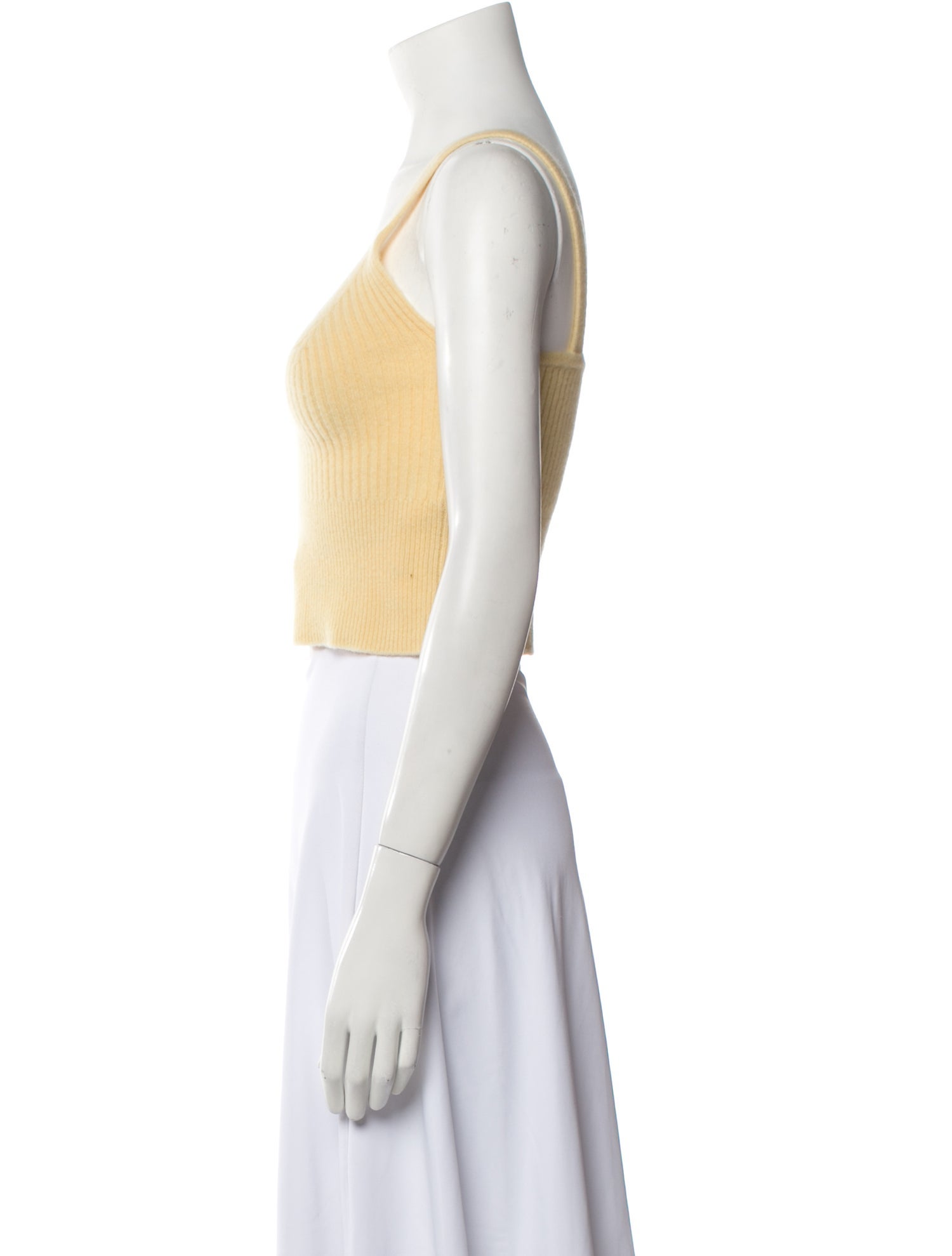 Sandro Wool V-Neck Crop Top